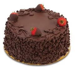 4 ile 6 kişilik Sade klasik çikolatalı yaş pasta