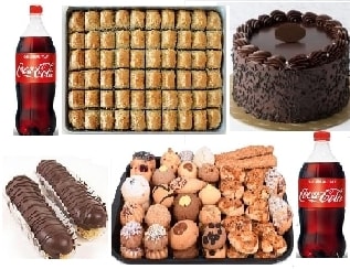 En Sevilen Tatlılar Paketi Yaş Pasta Baklava Ekler ve Kuru Pasta